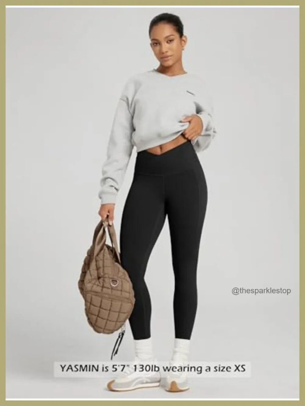 Cloud Feeling Gathered Cross Waist Leggings with Pockets 25